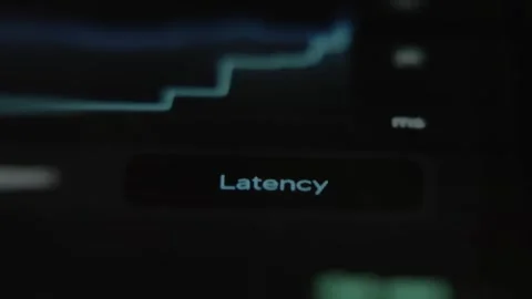 Checking the Latency on Internet Speed Test, m in line chart, macro view Stock Footage 291527088