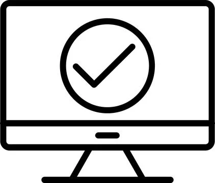 Checking Line Icon Design Stock Illustration