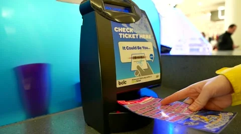 Checking lottery ticket Stock-Footage 58146946