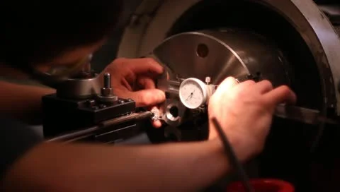 Checking machined piece with micrometer Video stock 10683902