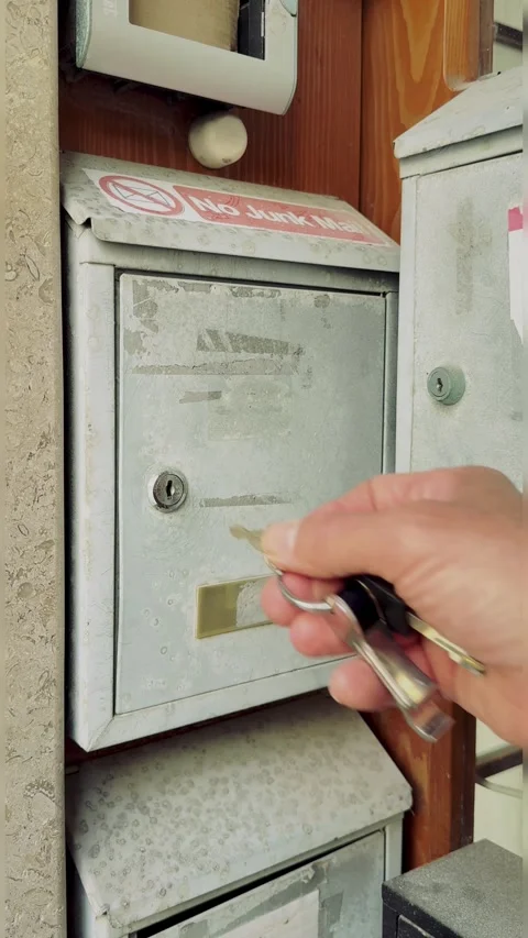 Checking Mail – Man Retrieves Envelope from Mailbox Stock Footage 304372427