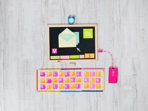 Checking mails on a creative computer Stock Photos