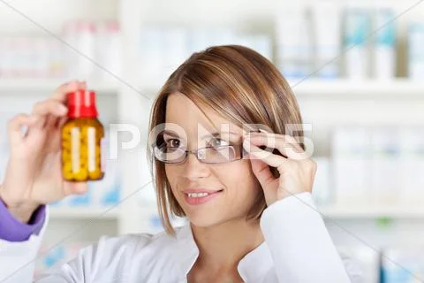 Checking medicine Stock Photos