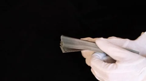 Checking money Stock Footage 42466791