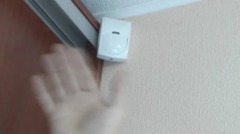 Checking the motion sensor after installation Stock Footage 46967227