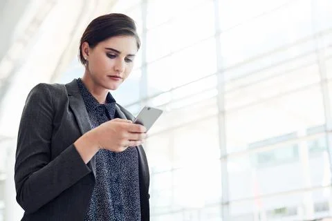 Checking my emails before work Stock Photos