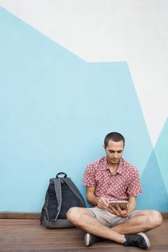 Checking my schedule Stock Photos