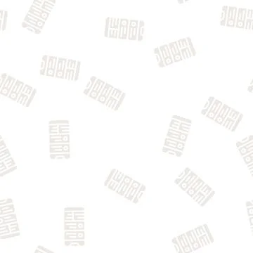 Checking notifications on smartphone glyph vector seamless pattern Stock Illustration