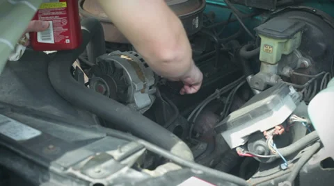 Checking oil Video stock 33519818