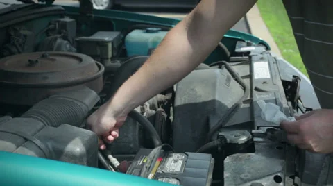 Checking oil Stock-Footage 33640575