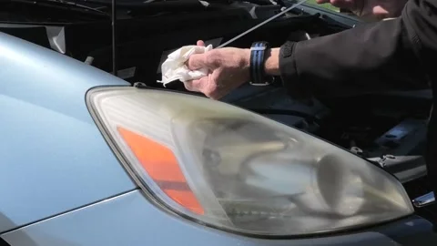 Checking Oil Level Stock Footage 138831757