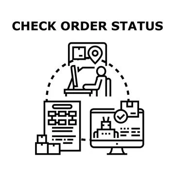 Checking order status and delivery tracking concept イラスト素材
