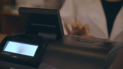 Checking Out at Register Stock-Footage 92547889