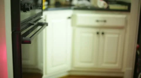 Checking oven cook cooking Stock Footage