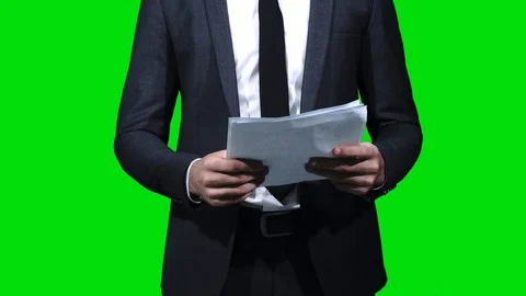 Checking the paper work. Stock Footage 92337398