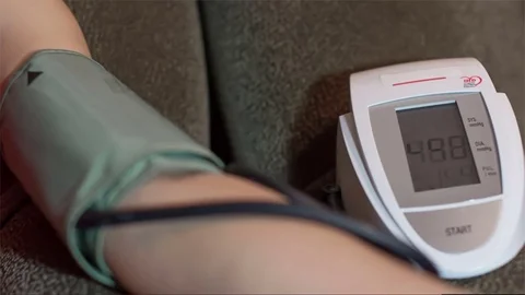 Checking patient's blood pressure Video stock 71220552