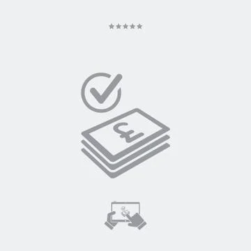 Checking payment icon - Sterling 스톡 일러스트