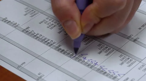 Checking Payroll Taxes Voided 4k Stock Footage 47891547