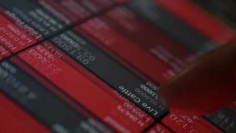 Checking  performance of a stock on the stock exchange using your tablet Stock Footage 128833709