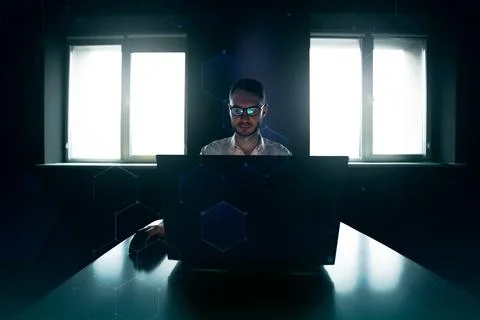 Checking price chart on digital exchange. Forex trading agency worker agent Stock Photos