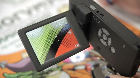 Checking of the print quality with the help of an electronic microscope Stock Footage 64536992