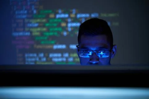 Checking programming code Foto stock