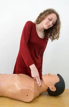 Checking pulse Stock Photos