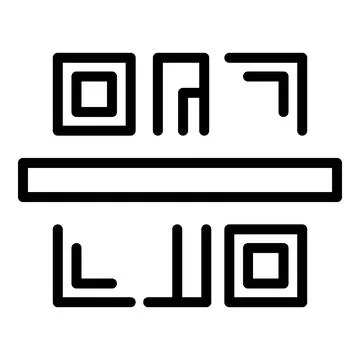 Checking qr code icon outline vector. Phone scan Stock Illustration