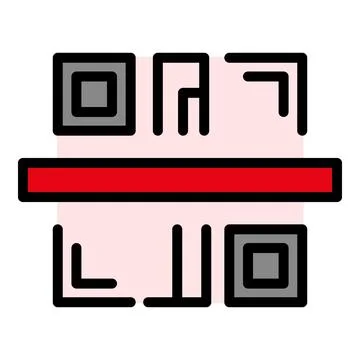 Checking qr code icon vector flat Stock Illustration