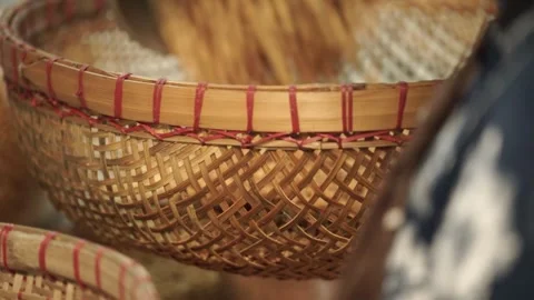 Checking the quality of fried beans manually Stock Footage 259271054