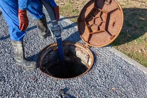 Checking of sewage works Stock Photos