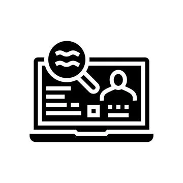 Checking status allowance glyph icon vector illustration Stockillustratie