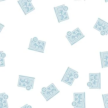 Checking status allowance glyph seamless pattern Stockillustratie