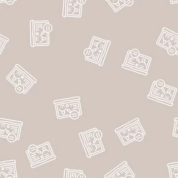 Checking status allowance line seamless pattern Stockillustratie