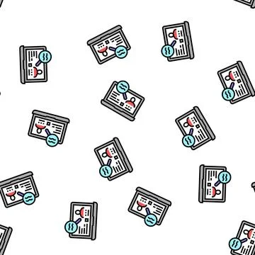 Checking status allowance vector seamless pattern Stockillustratie