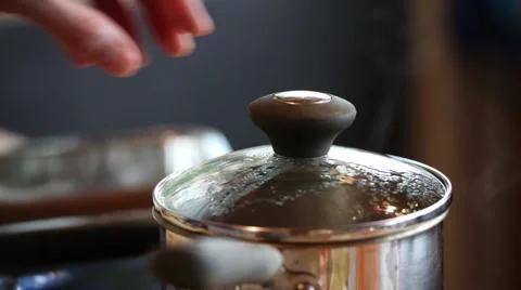 Checking steaming rice. Stock Footage 45494145