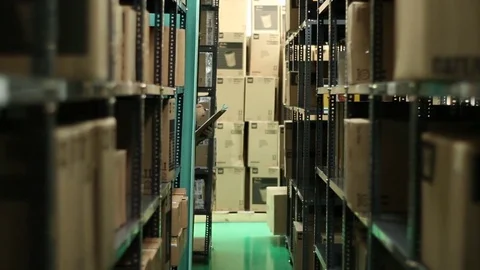 Checking stock in factory Stock Footage 77049565