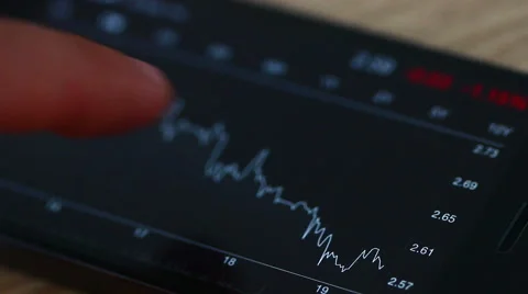 Checking Stock Graphs Stock Footage 53612069