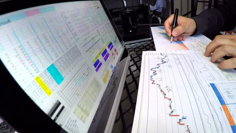Checking Stock Market Data Stock-Footage 210488952