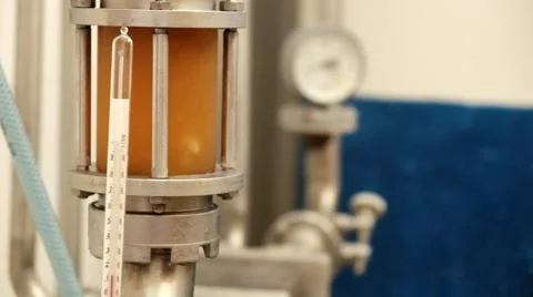 Checking temperature and pressure during the brewing Stock Footage 53472935