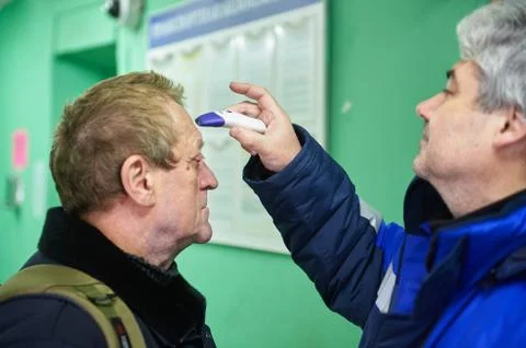 Checking the temperature Stock Photos