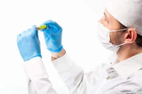 Checking Temperature Using Thermometer Foto stock