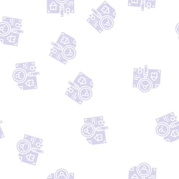 Checking tenant recommendations glyph seamless pattern Stock Illustration