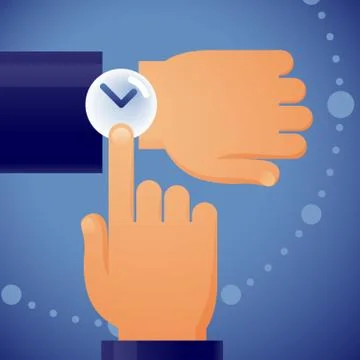 Checking the time Stock Illustration