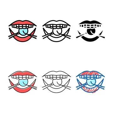 Checking tooth braces color designs icon vector Stock Illustration