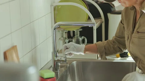 Checking Water Flow After Plumbing Repair Video stock 316080242