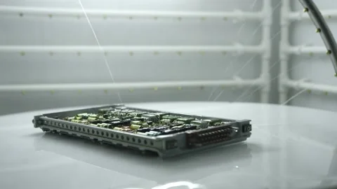 Checking the waterproofing of the chip Stock Footage 156508098