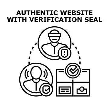 Checking website authenticity for secure online shopping Stock Illustration
