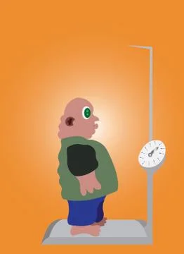 Checking Weight 2 Stock Illustration