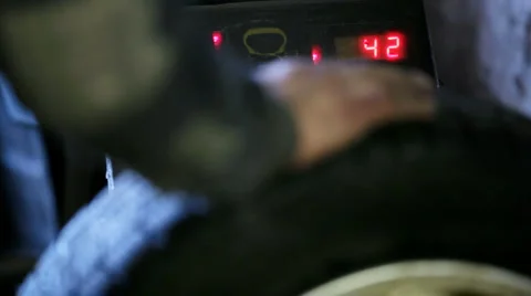 Checking the wheels Stock Footage